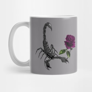 Scorpion and rose Mug